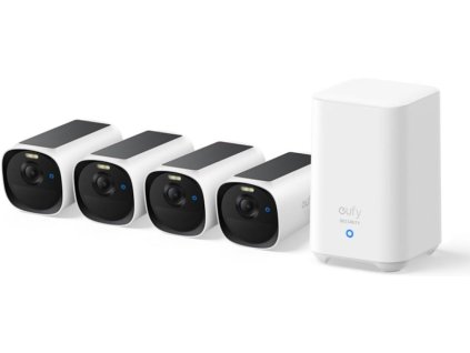 Vonkajšia kamera so solárnym nabíjaním Anker eufy E40 (sada 4 + jednotka HomeBase 2) 2K biela