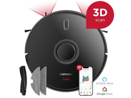 Concept VR3400 Robotický vysávač s mopom 2v1 REAL FORCE Laser 3D