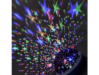 Solight LED projekčná guľa, viacfarebná, 9 režimov, rotácia, USB, 4x AAA