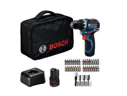 BOSCH Akumulátorový vrtací šroubovák GSR 12V-32 vč. bat a nab. + příslušenství (0.601.9N7.004)