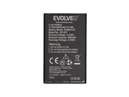 EVOLVEO orig. baterie 900 mAh pro EasyPhone XG (EP-650)
