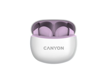 Bezdrátová stereo sluchátka True Wireless TWS-5 šeříková