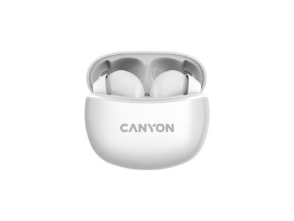 Bezdrátová stereo sluchátka True Wireless TWS-5 bílá