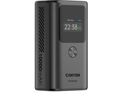 CANYON Power Bank PB-130, 10000mAh PD30W, TFT display, dark grey