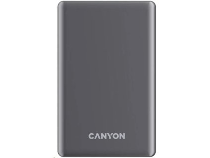CANYON Power Bank PB-510, 10000 mAh, Magsafe wireless, 20W, Dark grey