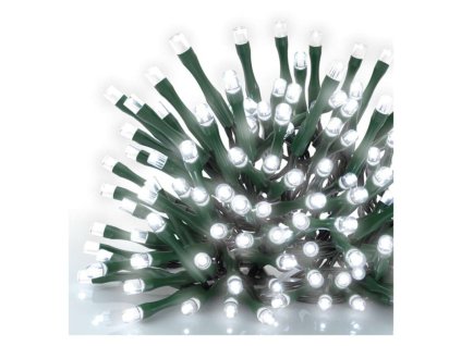 LED vánoční řetěz, 50 m, venkovní i vnitřní, studená bílá, programy, časovač