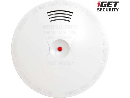 iGET SECURITY EP14 - bezdrôtové pripojenie. dymový senzor, norma EN14604:2005, samostatný alebo pre alarm M5