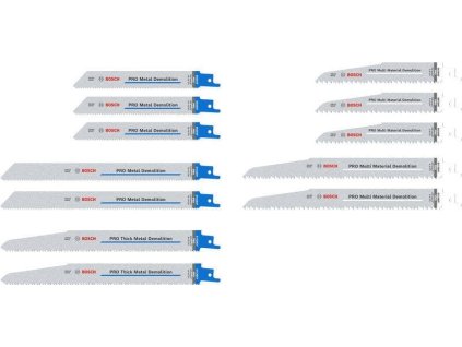 BOSCH Sada pilových listů PRO Demolition, 12 ks (2.607.011.821)