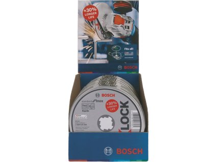 BOSCH Řezací kotouč PRO Stainless Steel and Metal, 115 × 1 × 22,23 mm, X-Lock, rovný, 10 ks (2.608.619.266