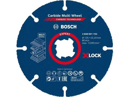 BOSCH Víceúčelový řezný kotouč EXPERT Carbide Multi Wheel X-LOCK 125 mm, 22,23 mm (2.608.901.193)