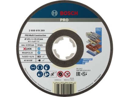 BOSCH Řezací kotouč PRO Multi Material X-Lock, 125 × 1 × 22,23 mm (2.608.619.269)