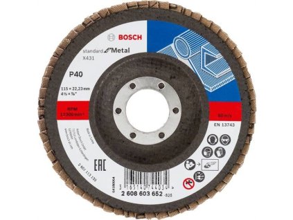 BOSCH Lamelový brusný kotouč X431, Standard for Metal (2.608.603.652)