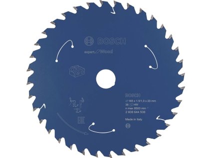 BOSCH Pilový kotouč Expert for Wood pro akumulátorové pily 165×1,5/1×20 T36 (2.608.644.508)