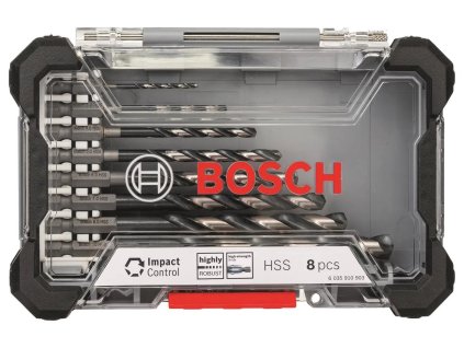BOSCH Sada vrtáků do kovu PRO Metal HSS-G Impact, 8 ks (2.608.577.146)