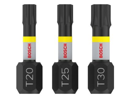 BOSCH Bit PRO T Impact, T20 × 25, T25 × 25, T30 × 25 mm, 3 ks (2.608.522.479)