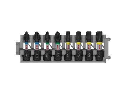 BOSCH Sada šroubovacích bitů PRO Impact, PH1; PH2; PZ1; PZ2; T15; T20; T25; T30, 25 mm, 8 ks (2.608.521.U61)