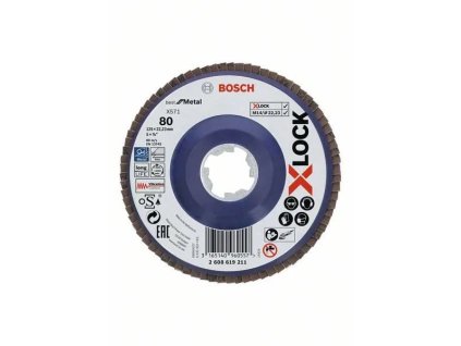 BOSCH Lamelový brusný kotouč PRO X571, 125 mm, G80, X-Lock (2.608.619.211)