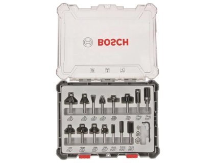 BOSCH Smíšená sada tvarových fréz s vřetenem O 8 mm, 15 ks (2.607.017.472)