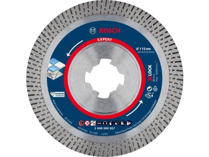 BOSCH Diamantový řezný kotouč EXPERT HardCeramic X-LOCK 115 × 22,23 × 1,4 × 10 mm (2.608.900.657)