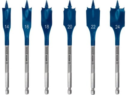 BOSCH 6dílná sada plochých vrtáků do dřeva EXPERT Self Cut Speed, 14/16/18/20/22/24 mm (2.608.900.332