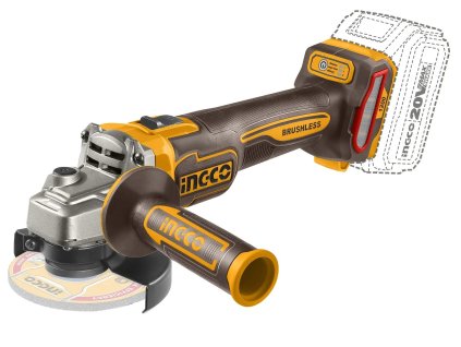 INGCO Bruska úhlová AKU, 125mm, bez baterie a nabíječky