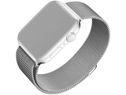 Remienok Fixed Mesh Strap zo sieťoviny z nehrdzavejúcej ocele pre Apple Watch 42/44/45 mm, strieborný