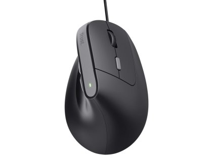 Trust Bayo II/Vertikální/Optická/Pro praváky/2 400 DPI/Drátová USB/Černá