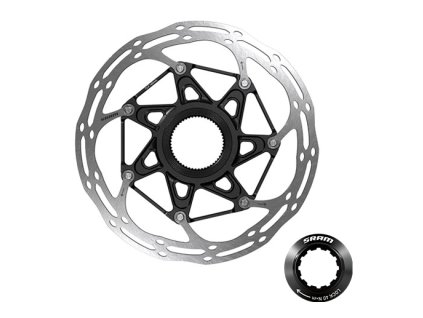 Kotouč SRAM Centerline 2 Piece CenterLock 160mm Black Rounded (balení obsahuje lockring s