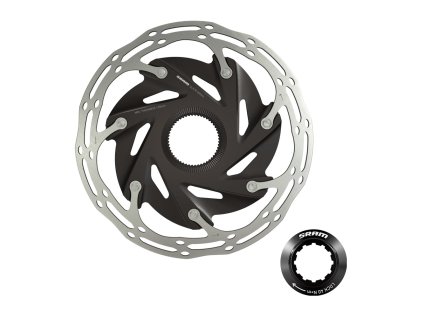 Kotouč SRAM Centerline X Road 2 Piece CenterLock 160mm Black Rounded (balení obsahuje lock