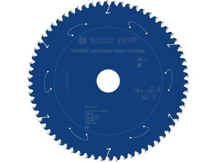 BOSCH Pilový kotouč EXPERT Laminated Panel cordless, 210 × 2,1/1,4 × 30 mm, T66 (2.608.902.129)