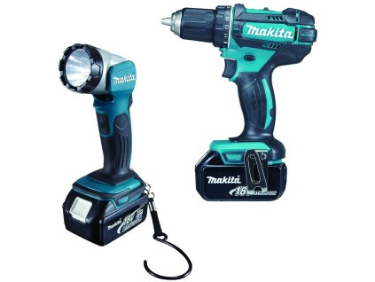 Makita DDF482RFJ1 Aku vŕtací skrutkovač so svietidlom 3x Li-ion LXT 18V/3,0 Ah, Makpac