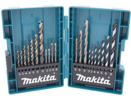Makita B-44884 sada vrtákov do kovu/dreva/muriva 3-8mm (po 1), 21ks