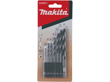 Makita D-62371 sada vrtákov do dreva 2-8mm (po 1 ks), HEX stopka 1/4", 9ks