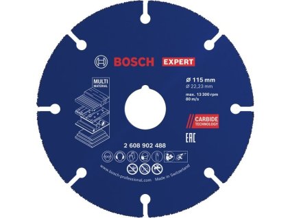 BOSCH Řezací kotouče EXPERT Carbide Multi Wheel 115 mm, 22,23 mm (2.608.902.488)