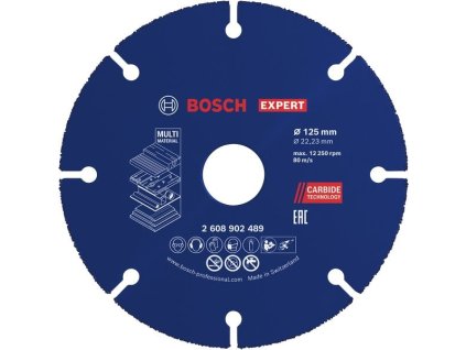 BOSCH Řezací kotouče EXPERT Carbide Multi Wheel 125 mm, 22,23 mm (2.608.902.489)