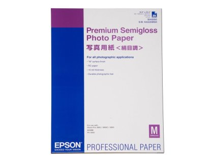 Epson A2 Premium Semigloss Photo Paper, 250 g/m2