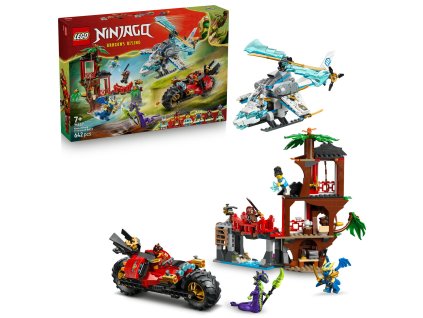 LEGO® NINJAGO® Súboj nindža vozidiel a domček na strome 71857