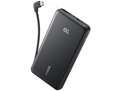 Powerbank Anker Zolo 20000mAh, 22,5W s káblom USB-C čierna