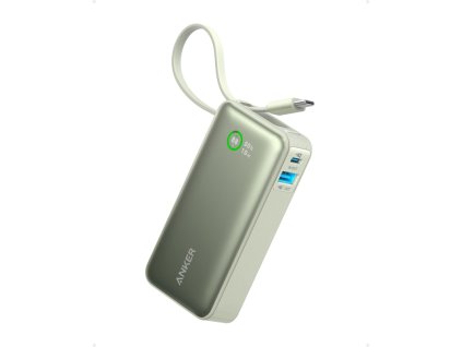 Powerbank Anker 545 10000mAh, 30W s káblom USB-C zelená