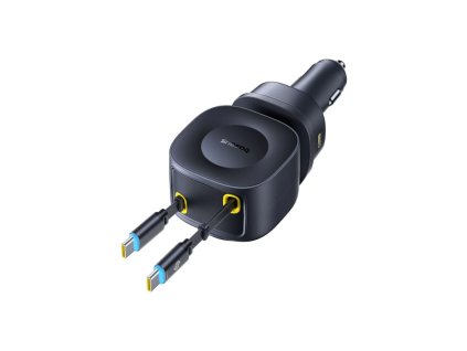 Baseus PrimeTrip VR2 Max 100W nabíjačka do auta s 2x USB-C, 1xUSB-C, 1x USB čierna