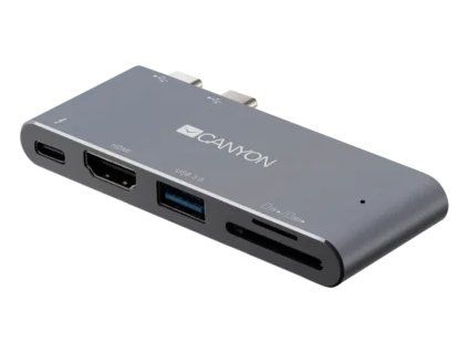 Replikátor portov CANYON DS-5, 5v1, pre Apple Macbook s Thunderbolt 3 (USB-C 100 W)