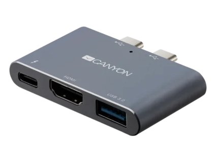 Replikátor portov CANYON DS-1, 3v1, pre Apple Macbook s Thunderbolt 3 (USB-C 100 W)