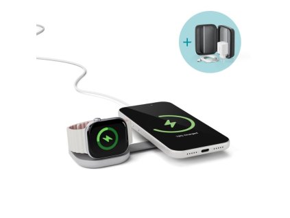 Bezdrôtová nabíjačka Epico UltraBase Qi2 25W 3v1 Fold Metal Mag+ EF35 | Silver