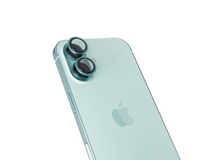 Hliníkový ochranný kryt objektívu Epico pre Apple iPhone 16/16 Plus - teal