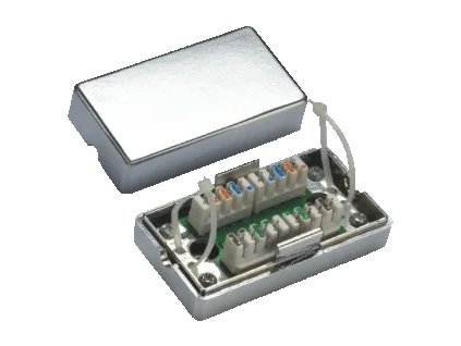 486471 datacom zarezovy konektor stp cat5e lsa silver