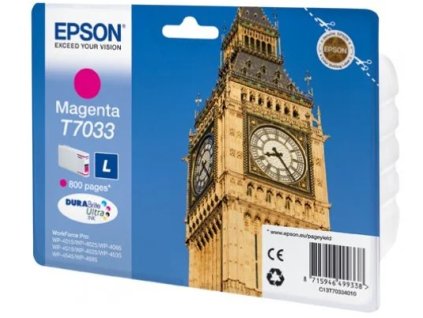 486630 epson t7033 l magenta az 800 stran pre serie wp4000 4500 wp 4015 wp 4025 wp 4515 wp 4525 wp 4535 wp 4545 originalne c13t703