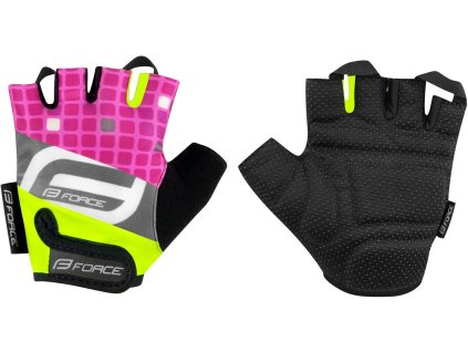 466269 force square kid fluo ruzove rukavice velkost s