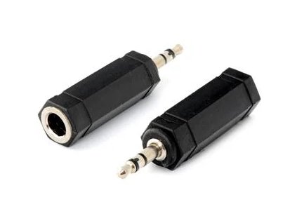 490008 adapter premiumcord 3 5 mm stereo jack 6 3 mm stereo jack samec samica