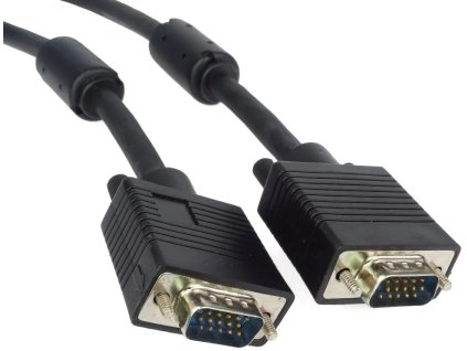 482106 kabel monitora premiumcord hq koaxialny 2x feritovy svga 15p ddc2 3xcoax 8 zil 2 m