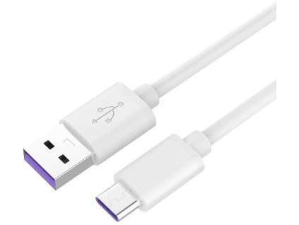 516974 kabel premiumcord usb c m usb 2 0 a m super rychle nabijanie 5a biely 1 m